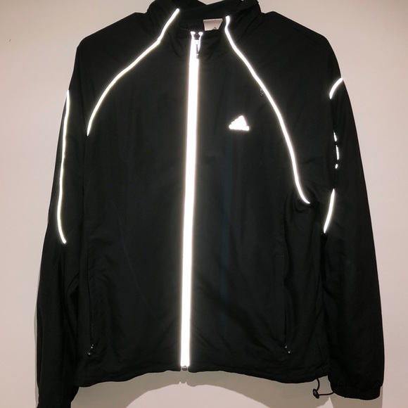 Black light adidas windbreaker running jacket mens - Picture 2 of 9